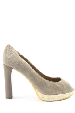 Pumps>Hugo Boss Peeptoe Pumps Größe 40 hellgraucreme