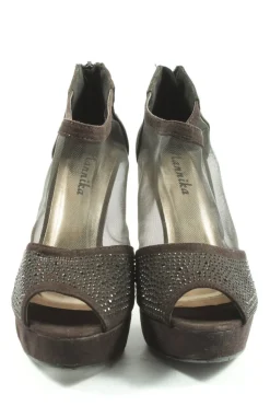 Pumps>Mannika Peeptoe Pumps Größe 38 braun