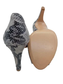 Pumps>Adriana V. Campanile Peeptoe Pumps Größe 38,5 hellgrauschwarz