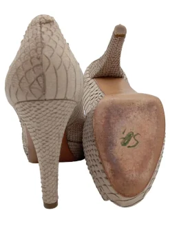 Pumps>Mascaru00f3 Peeptoe Pumps Größe 40 wollweiß