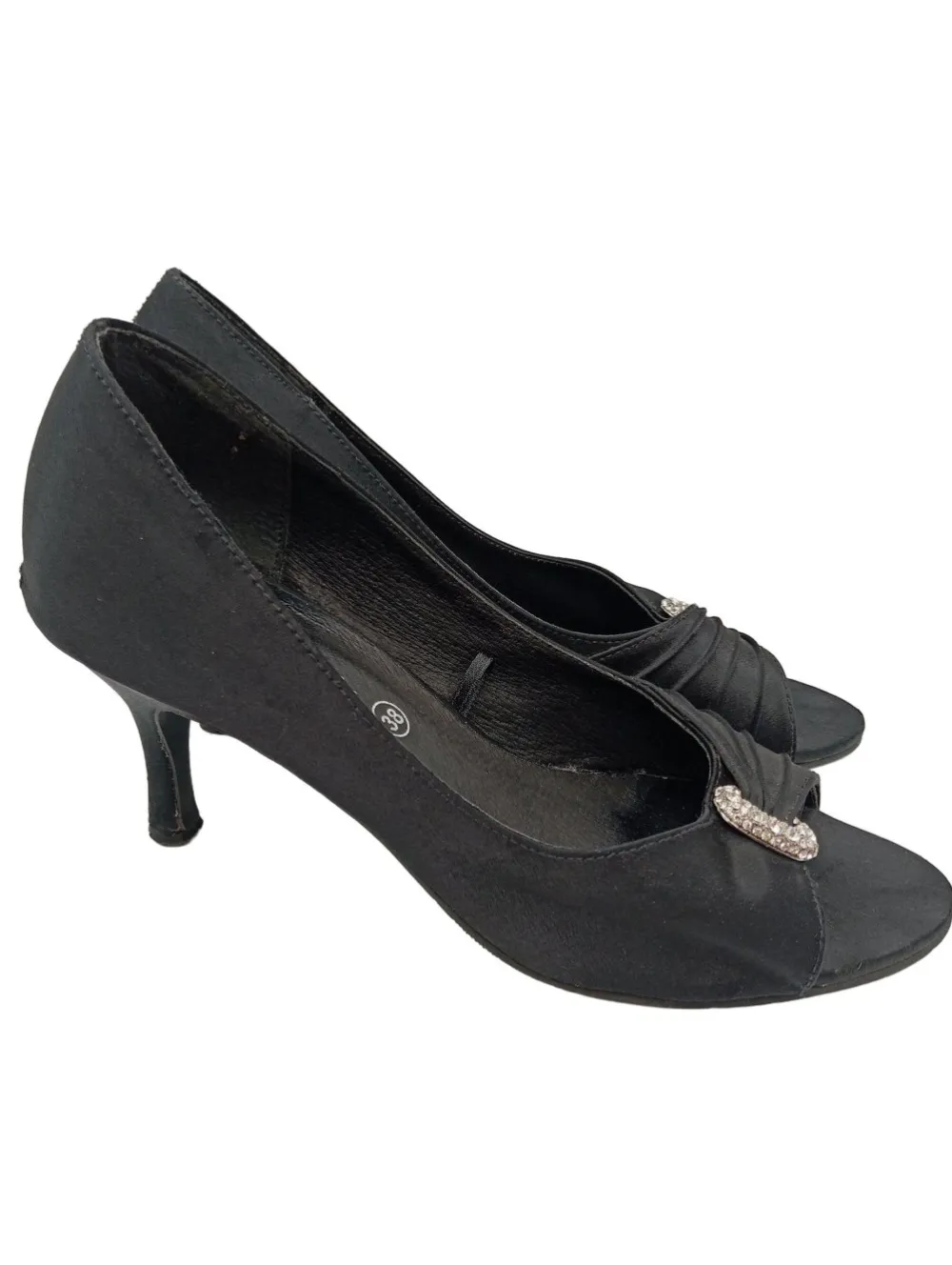 Pumps>AVENTURE Peeptoe Pumps Größe 38 schwarz