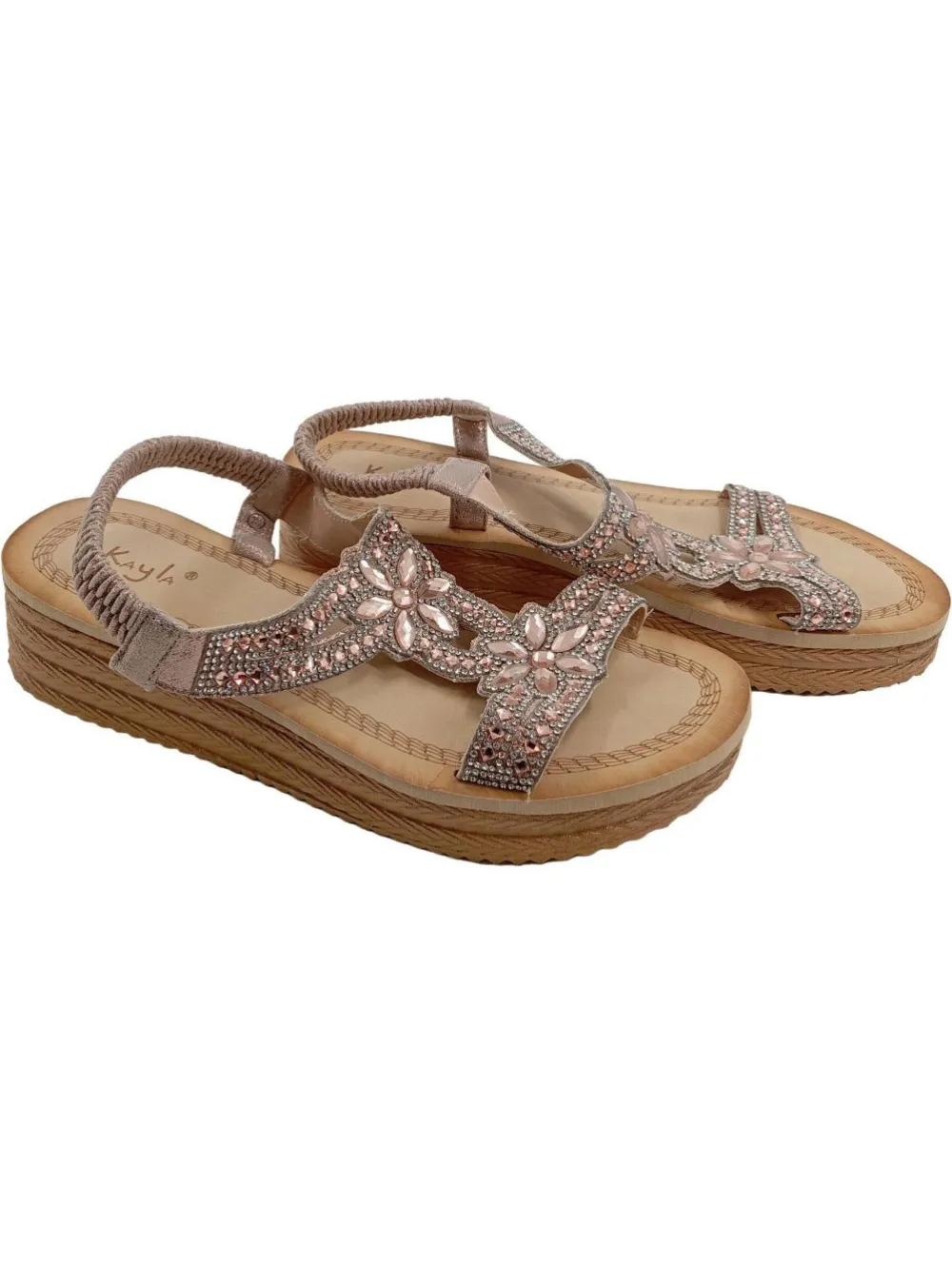 Sandalen> Plateau-Sandalen Größe 38 rosa