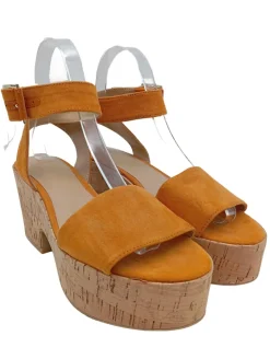 Sandaletten>H&M Plateau-Sandaletten Größe 37 hellorange