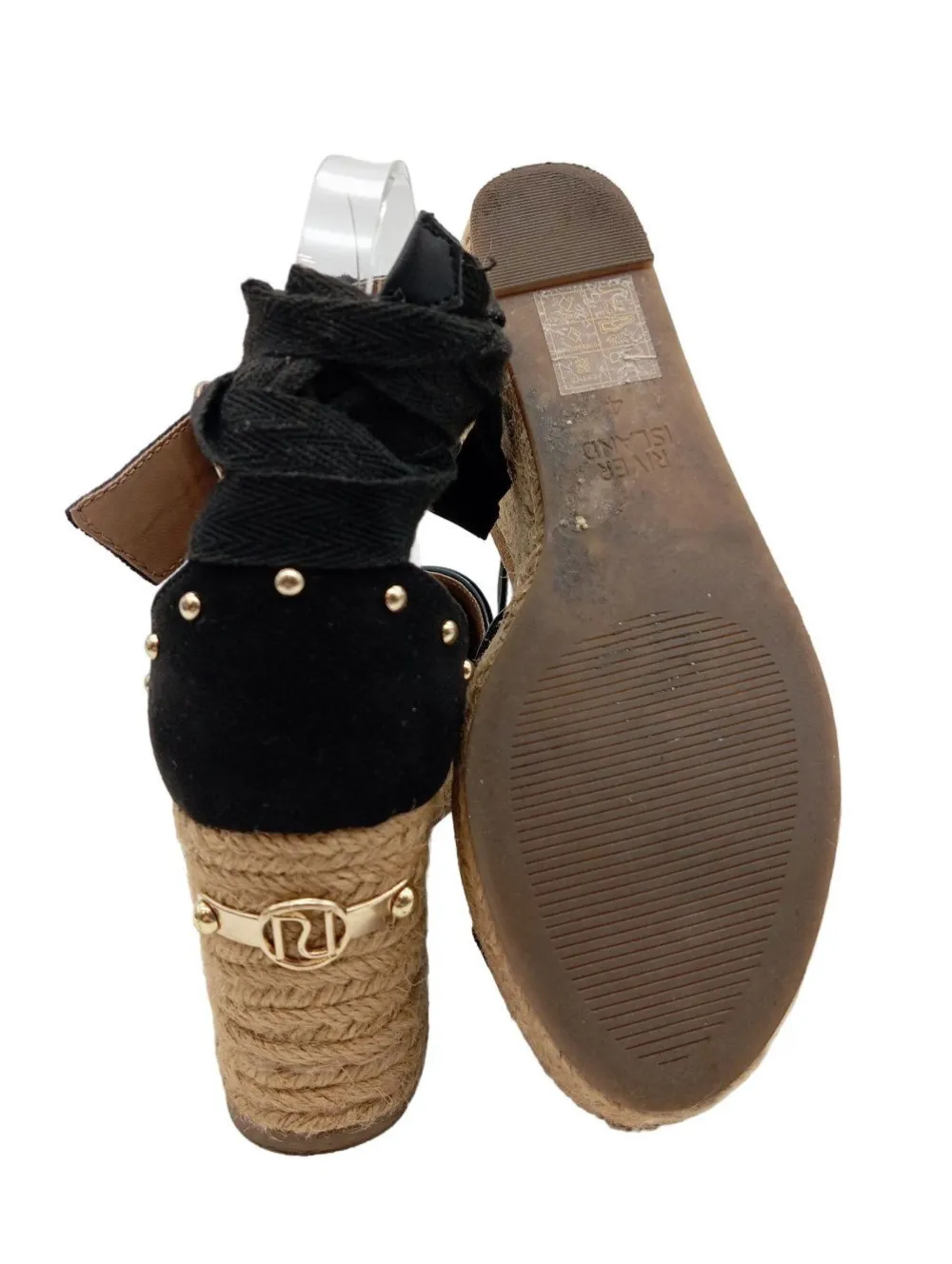 Sandaletten>River Island Plateau-Sandaletten Größe 37 schwarz