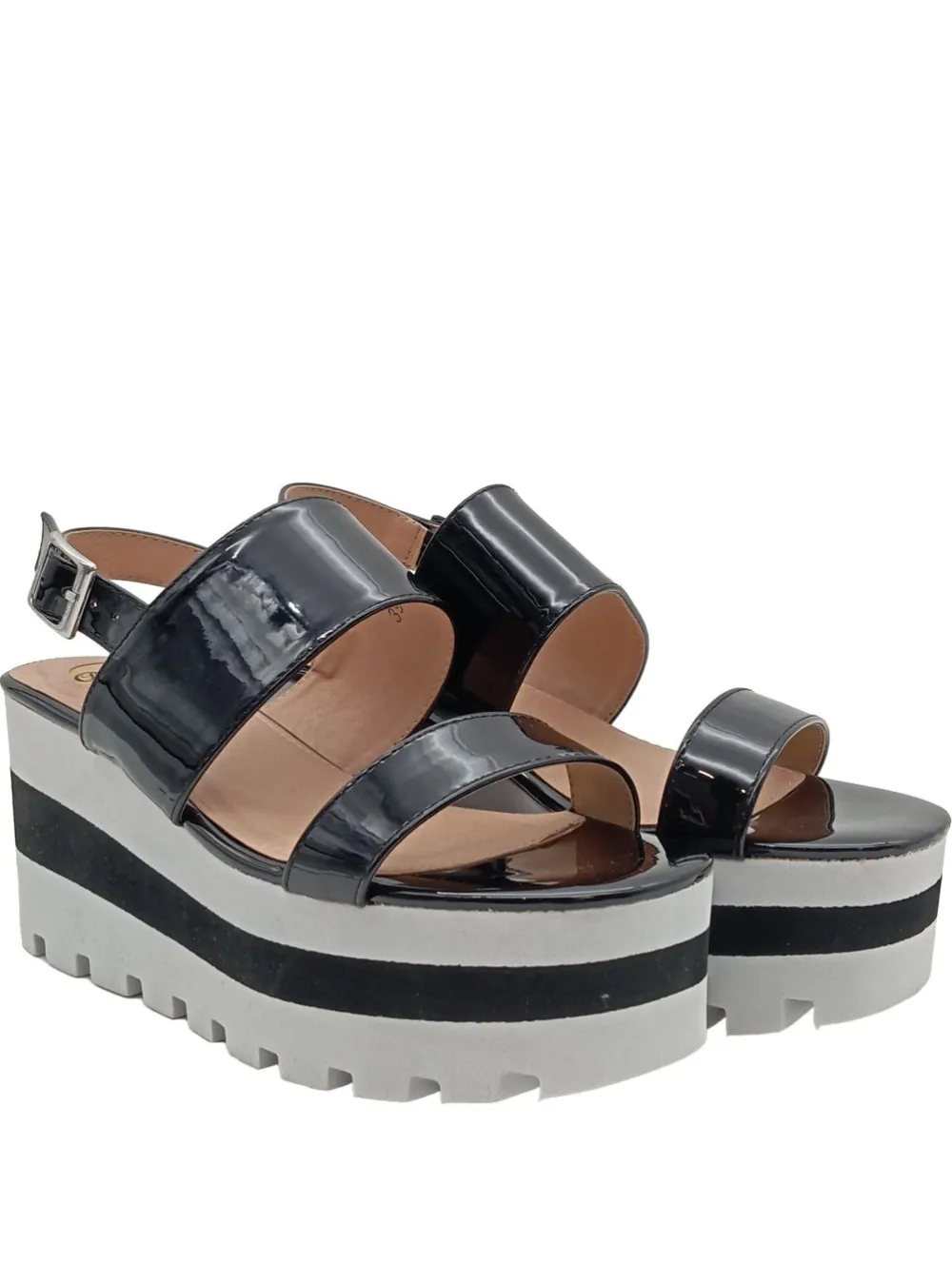 Sandaletten>Buffalo Plateau-Sandaletten Größe 39 schwarz