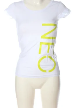 Shirts>NEO Label Print-Shirt Größe 32 weißblassgelb