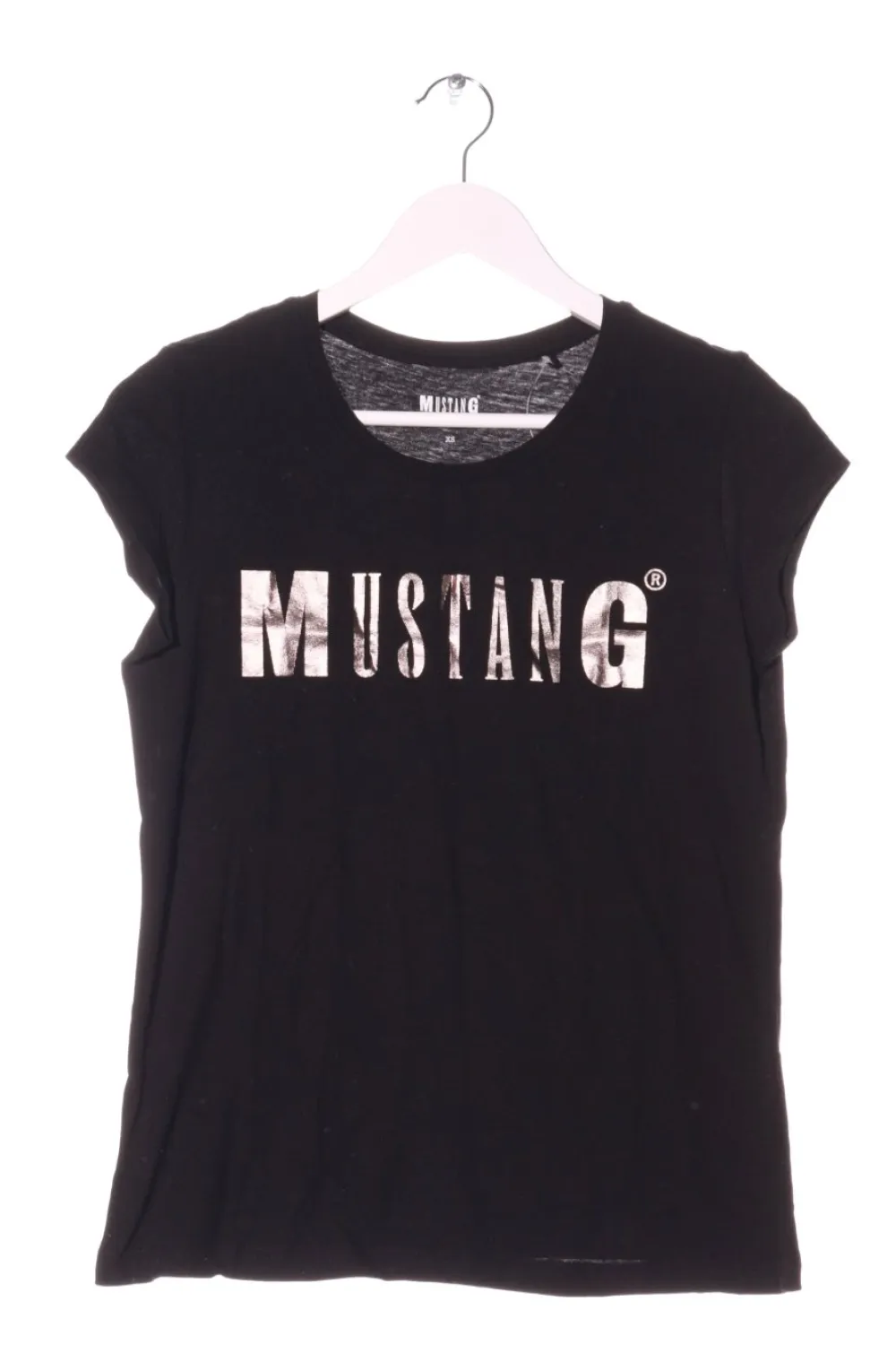 Shirts>Mustang Print-Shirt Größe 34 schwarzhellgrau