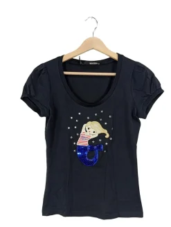 Shirts>Moschino Print-Shirt Größe 36 schwarz