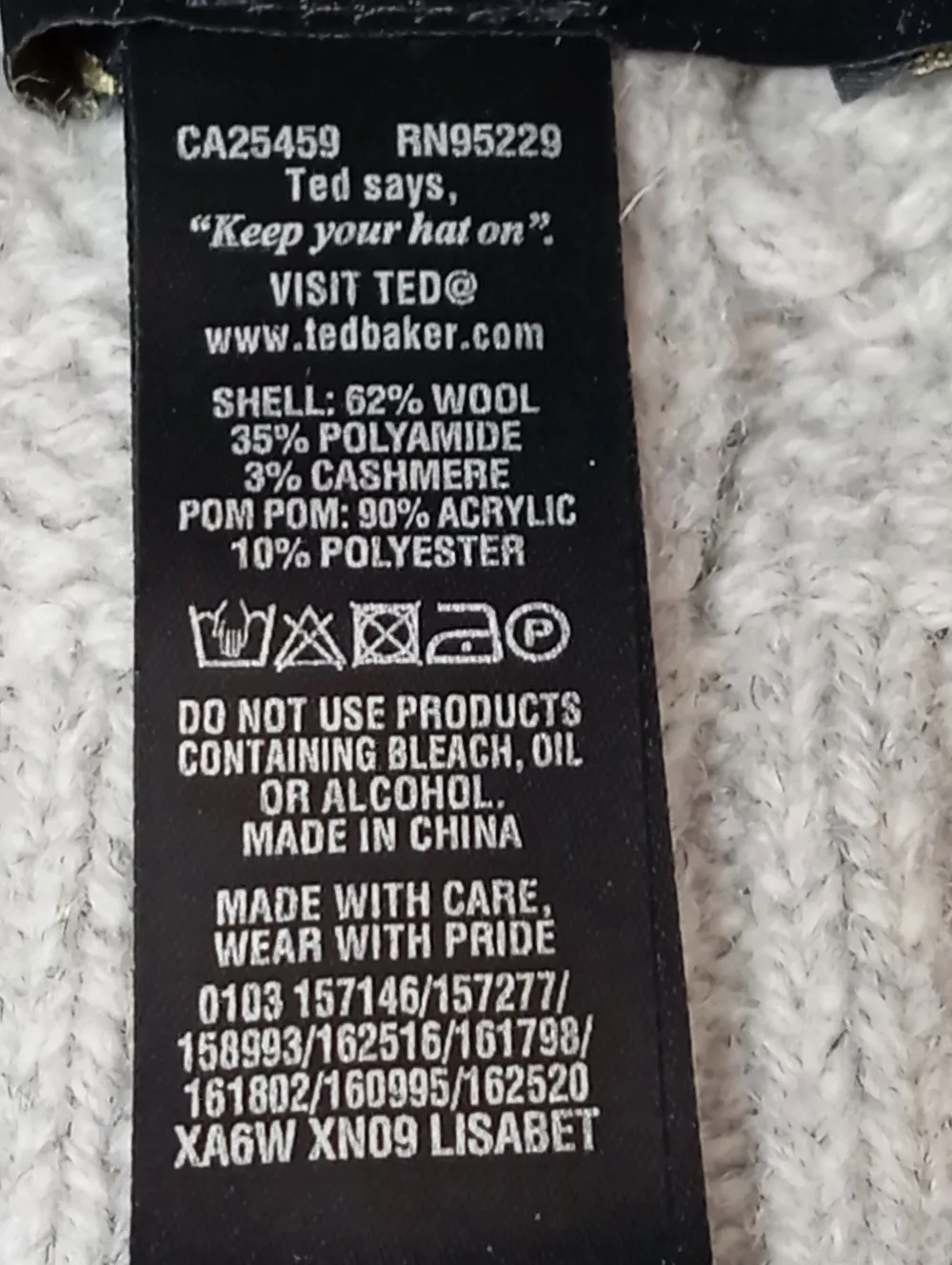 Mützen>Ted baker Pudelmütze hellgrau