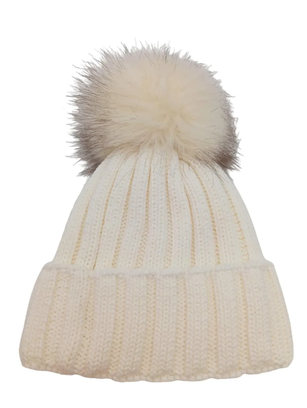 Mützen>faera Pudelmütze wollweiß