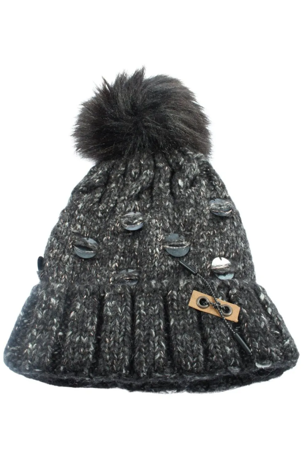 Mützen>campione Pudelmütze Größe 54 schwarzweiß