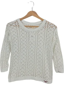 Pullover>Hollister Pullover Größe 36 weiß