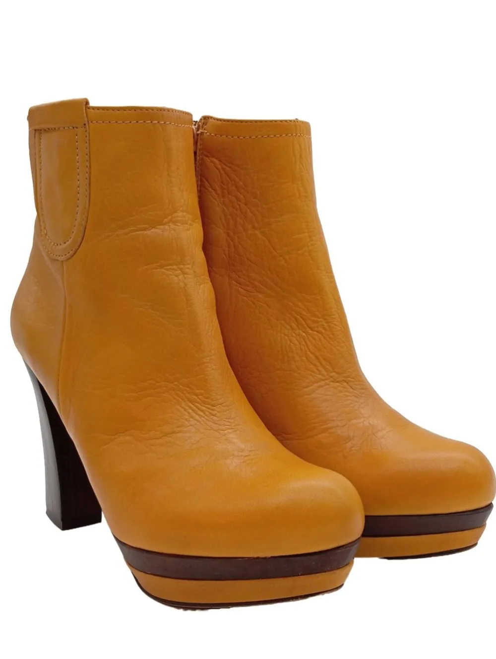 Stiefeletten>Tuva&Linn Reißverschluss-Stiefeletten Größe 39 hellorange