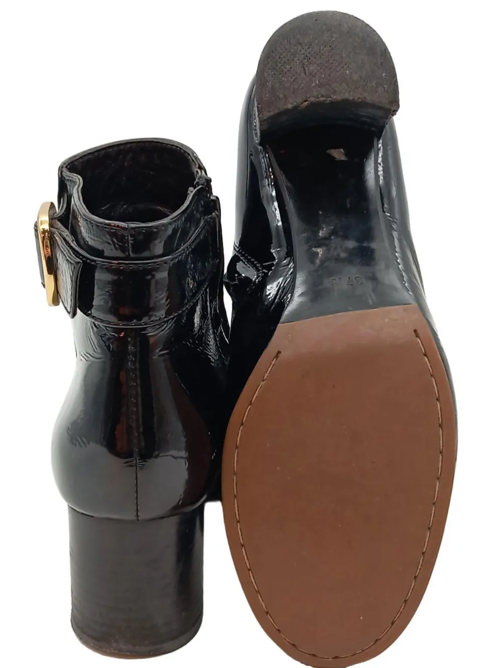 Reißverschluss-Stiefeletten Größe 37,5-Cafu00e9 Noir Clearance