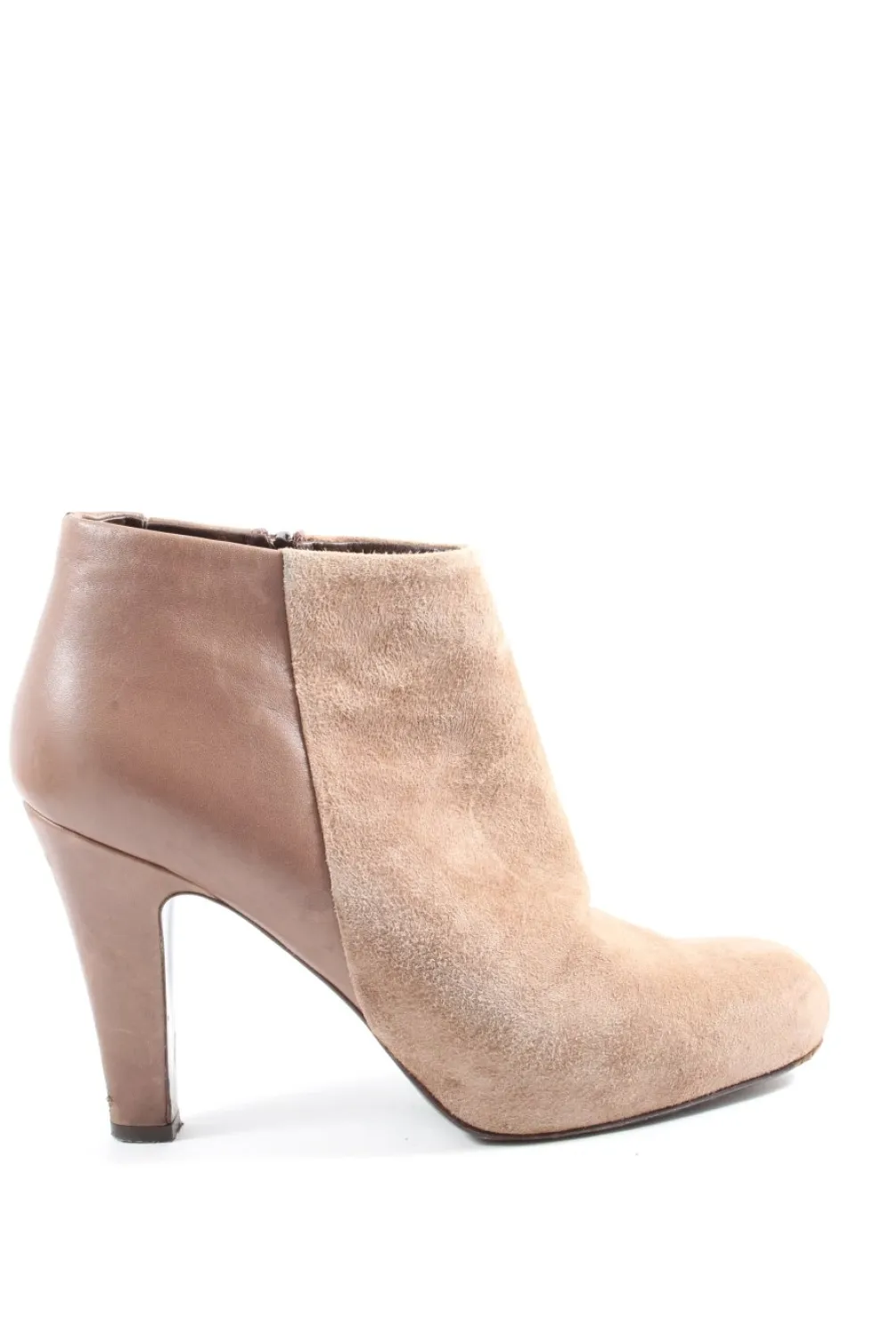 Stiefeletten>Graffiti Reißverschluss-Stiefeletten Größe 39 cremebraun