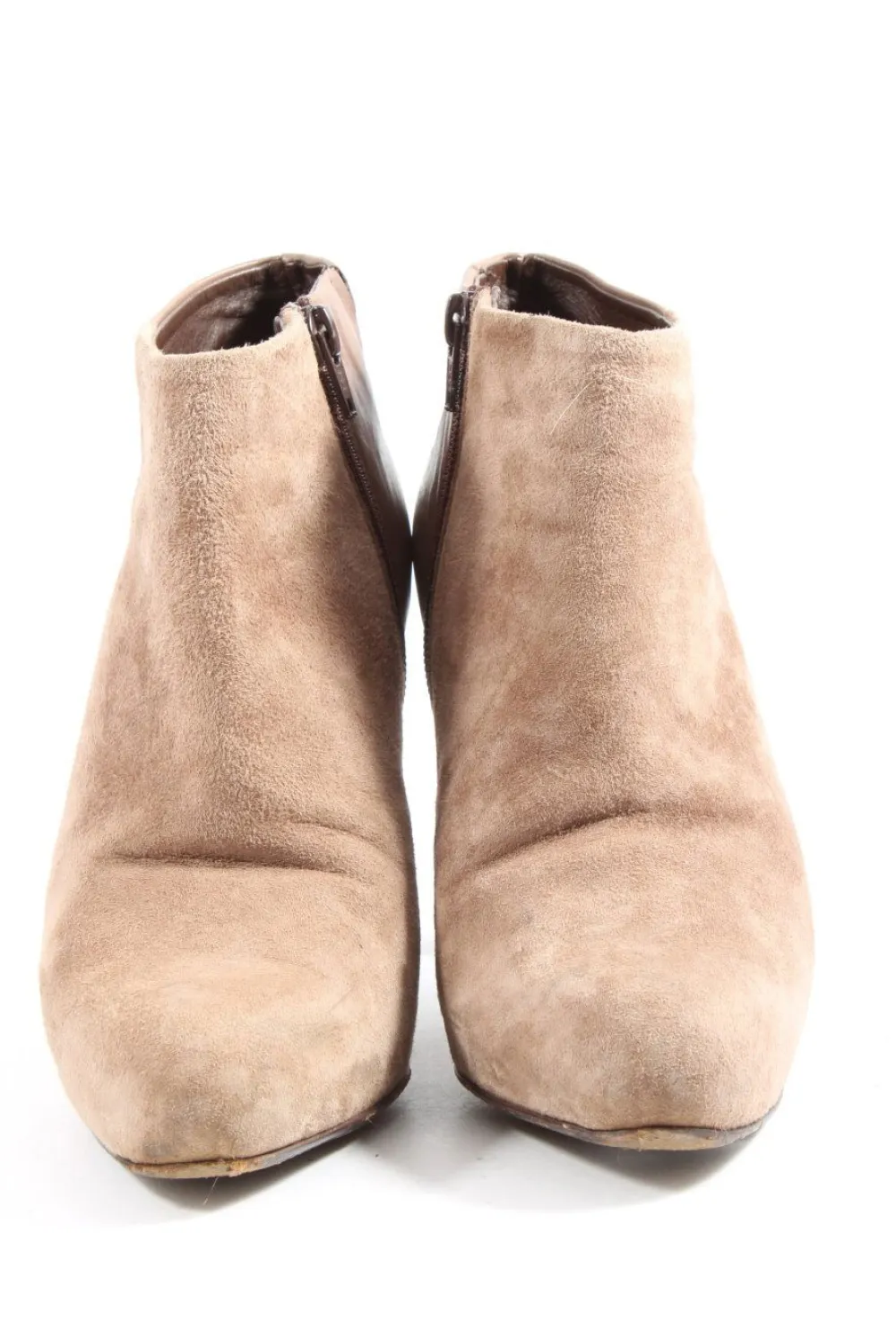 Stiefeletten>Graffiti Reißverschluss-Stiefeletten Größe 39 cremebraun