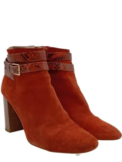 Stiefeletten>Zara Woman Reißverschluss-Stiefeletten Größe 38 hellorange
