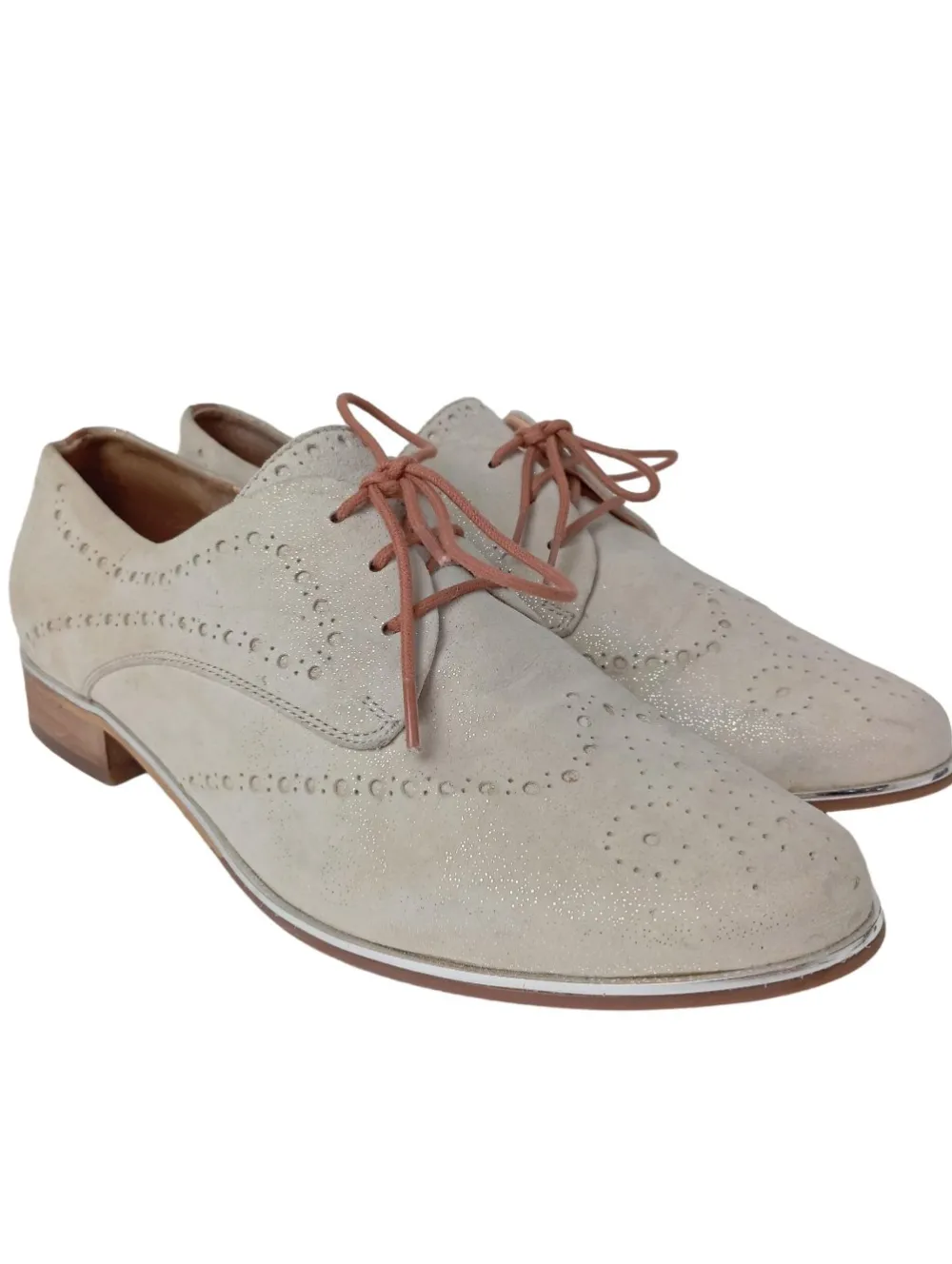 Businessschuhe>Salamander Richelieus Größe 41 wollweiß