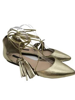 Ballerinas>Patrizia Pepe Riemchen Ballerinas Größe 40 goldfarben