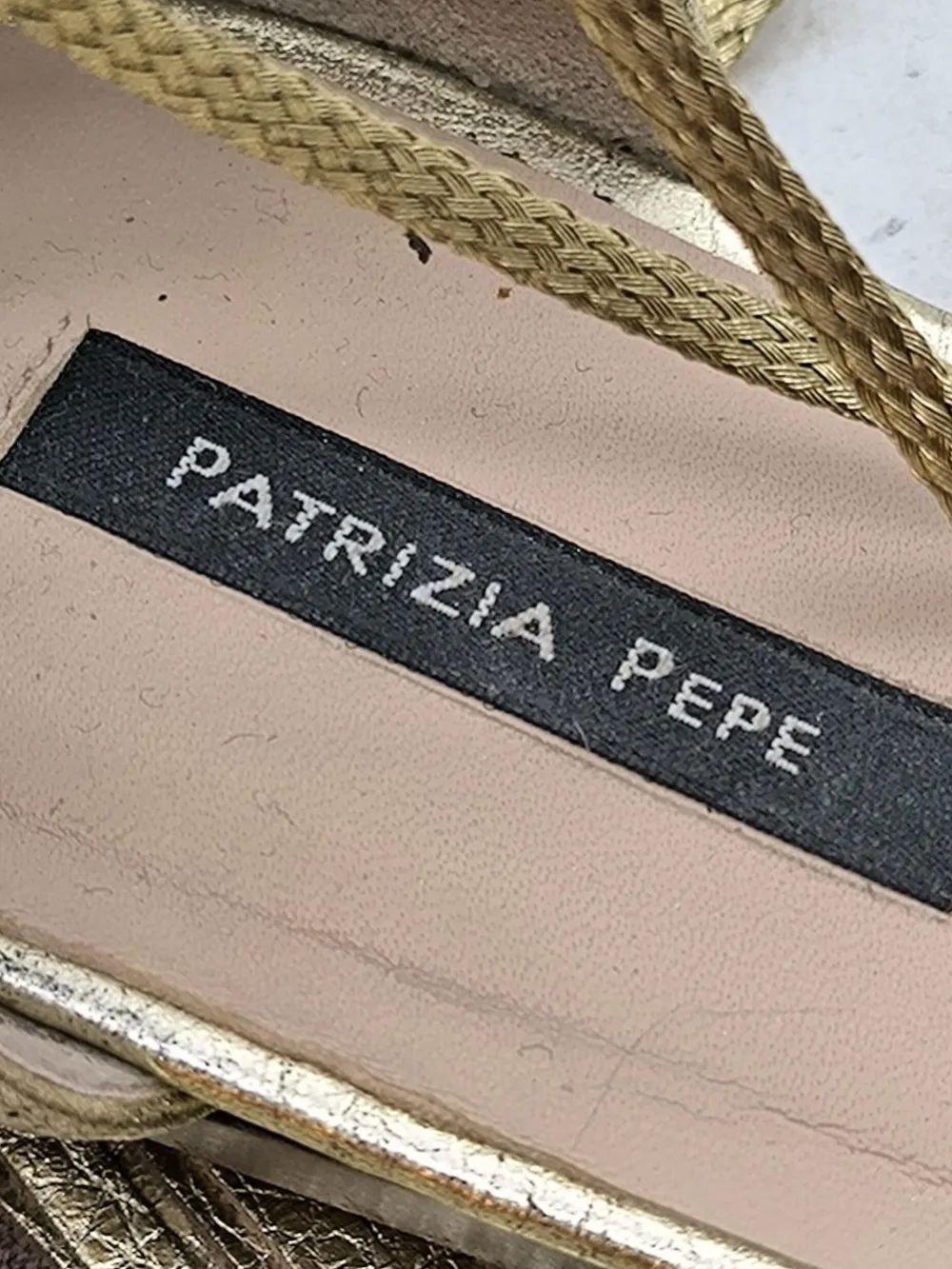 Ballerinas>Patrizia Pepe Riemchen Ballerinas Größe 40 goldfarben