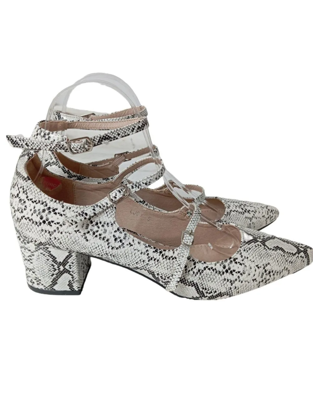 Pumps>Bebo Riemchenpumps Größe 38 weißschwarz