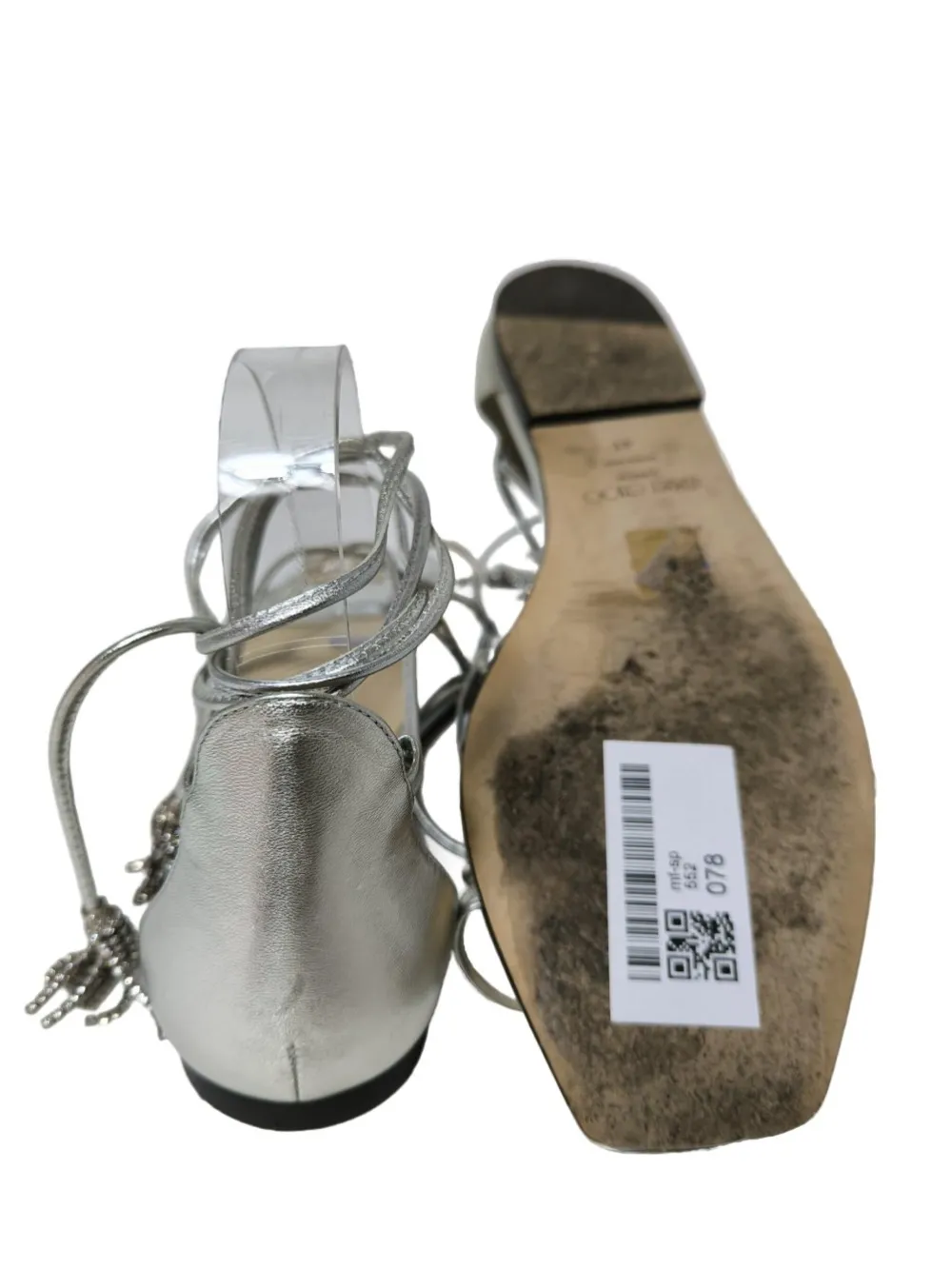 Sandalen>Jimmy Choo Riemchen-Sandalen Größe 41 silberfarben