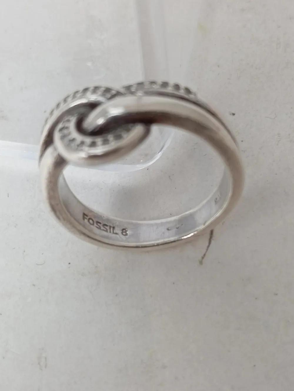 Ringe>Fossil Ring Größe 55 silberfarben