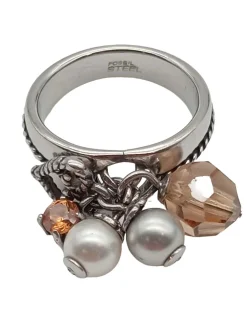 Ring mit Zierstein Größe 54-Fossil Sale