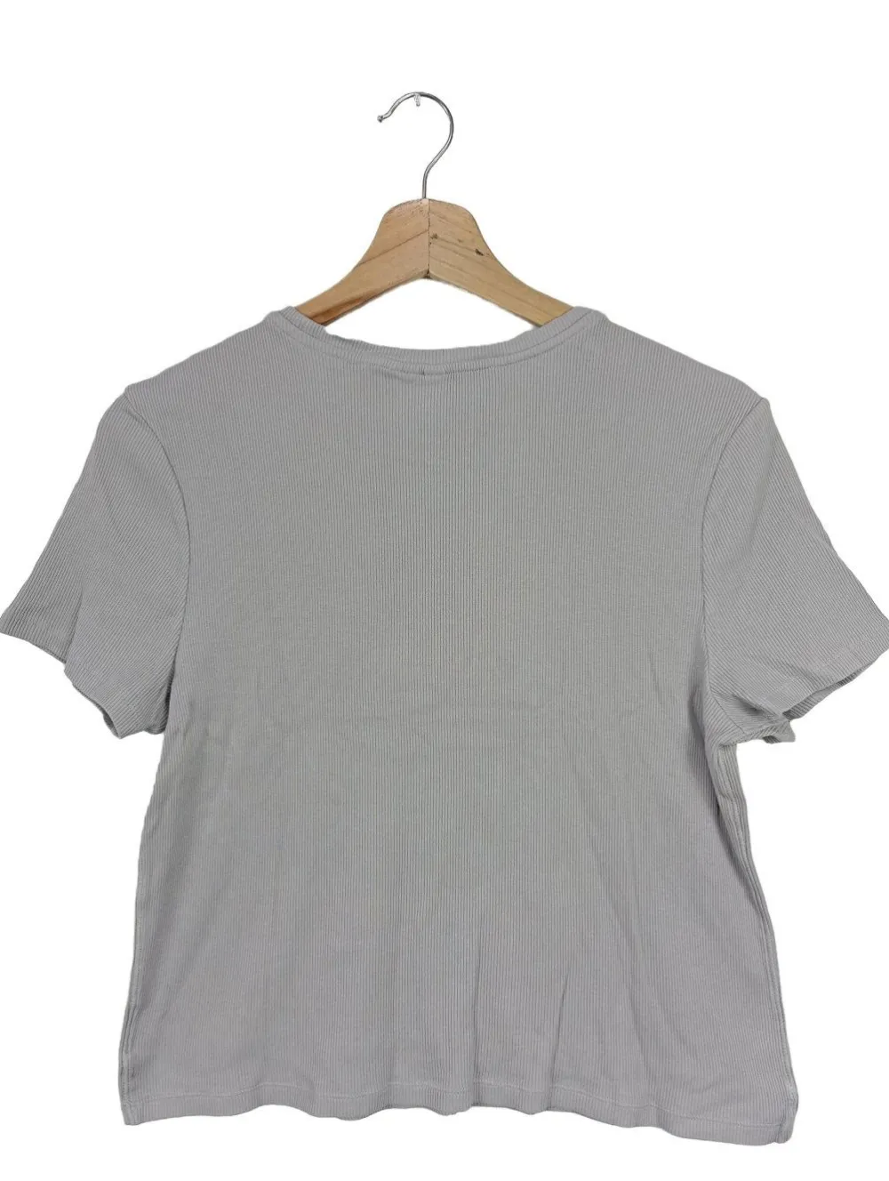 Shirts>H&M Divided Rippshirt Größe 42 hellgrau