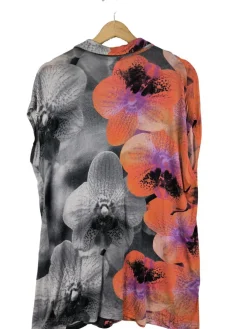 Blusen>Klaus Modelle ärmellose Bluse Größe 46 schwarzhellorange