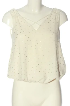 Blusen>Zara Basic ärmellose Bluse Größe 34 cremegoldfarben