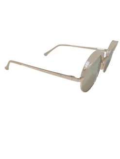 Sonnenbrillen>Le Specs runde Sonnenbrille wollweißgoldfarben