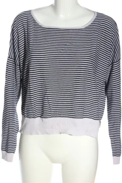 Pullover>Mango Basics Rundhalspullover Größe 38 schwarzweiß