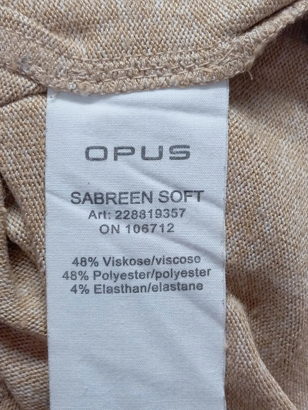 Pullover>Opus Rundhalspullover Größe 40 creme