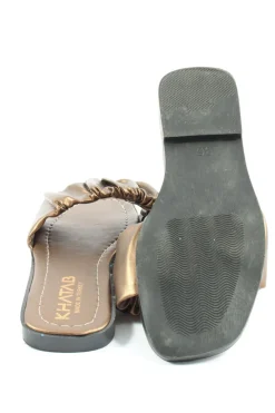 Pantoletten>khatab Sabots Größe 36 bronzefarben