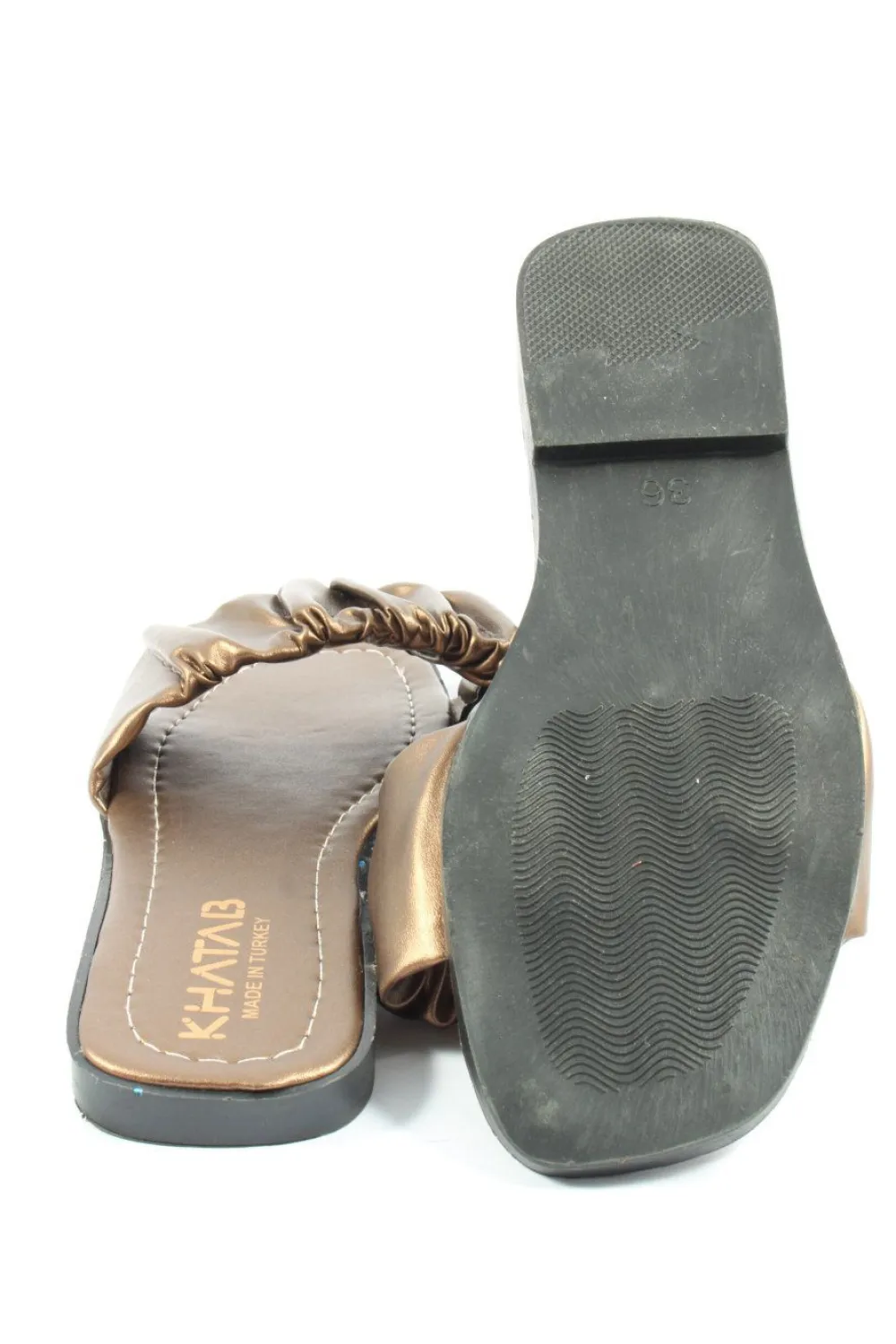 Pantoletten>khatab Sabots Größe 36 bronzefarben
