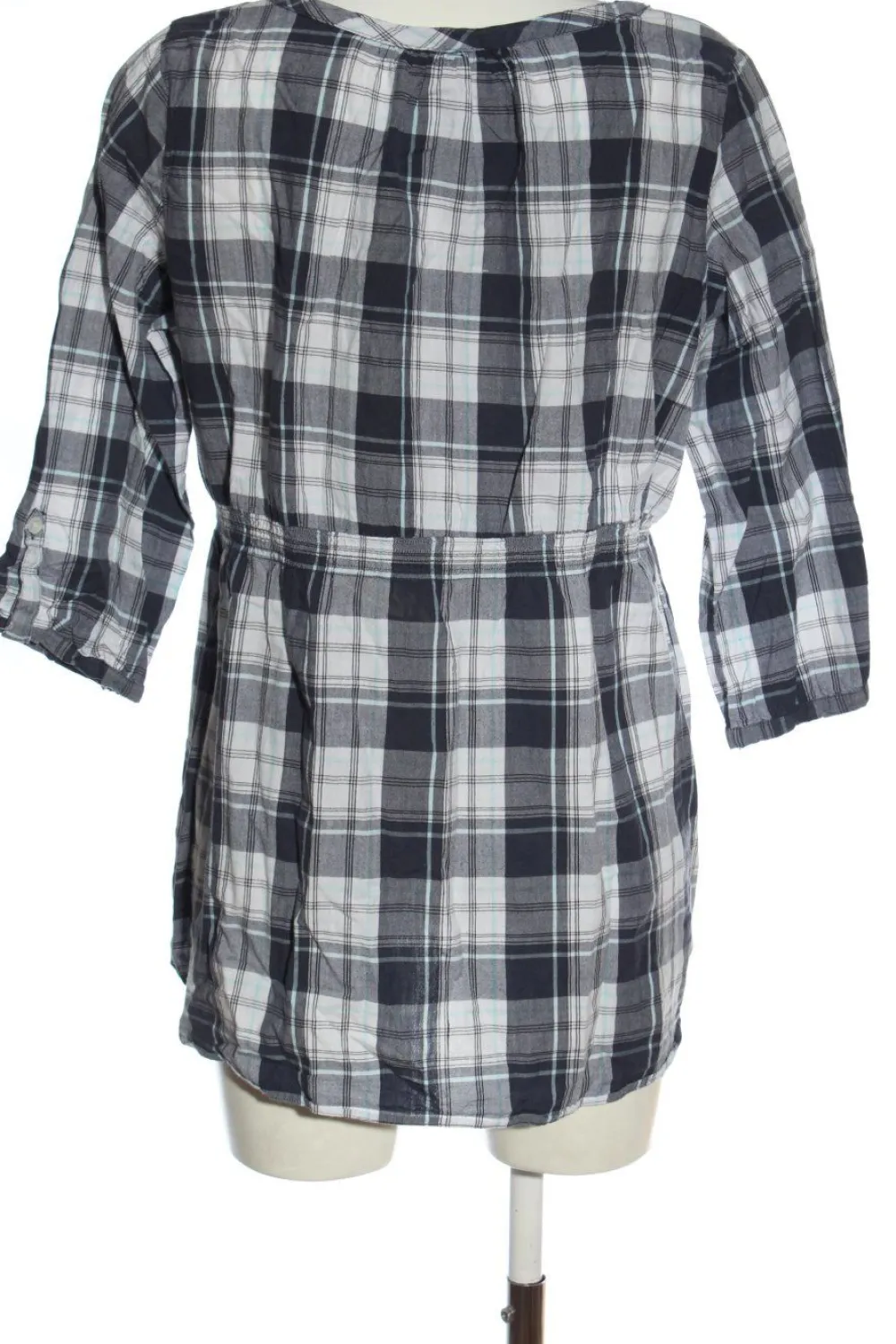 Blusen>okay Schlupf-Bluse Größe 44 hellgrauweiß