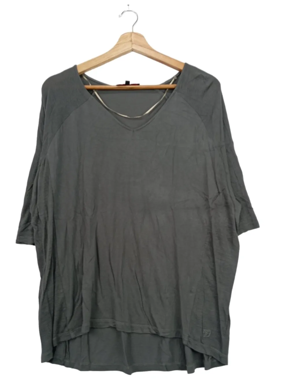 Blusen>Tom Tailor Denim Schlupf-Bluse Größe 38 hellgrau