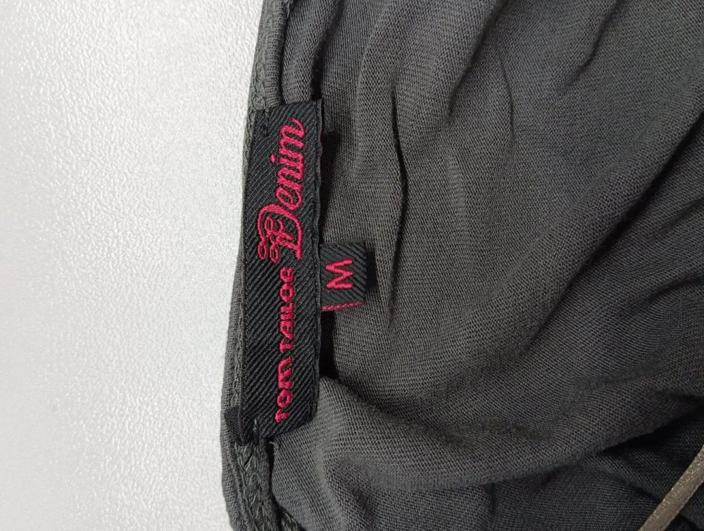 Blusen>Tom Tailor Denim Schlupf-Bluse Größe 38 hellgrau
