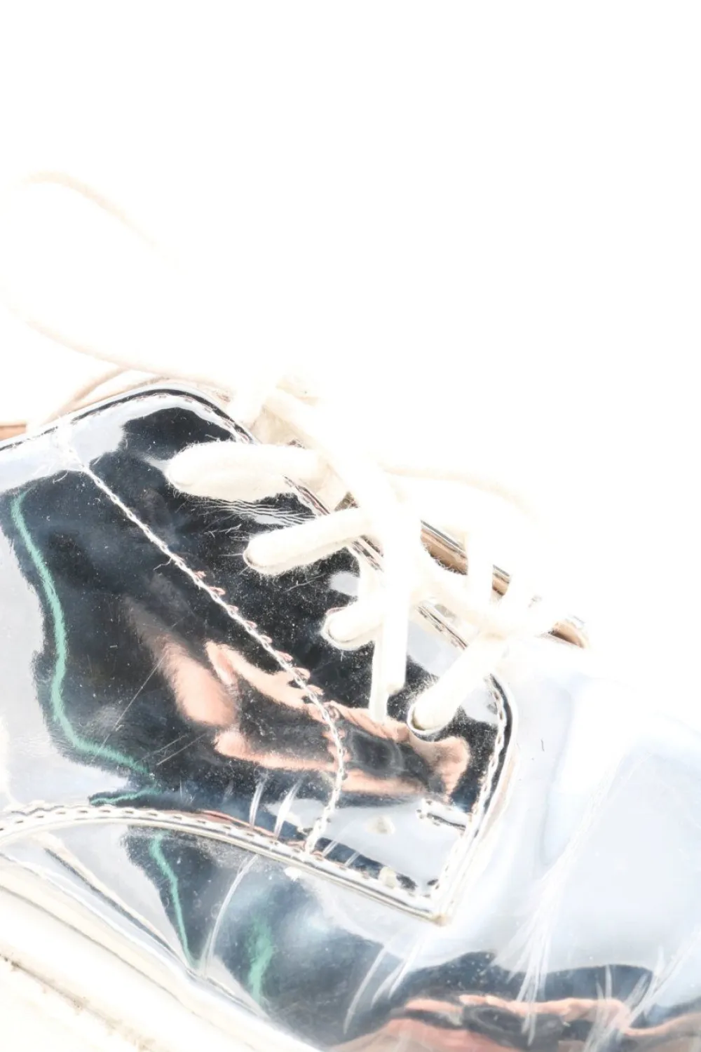 Halbschuhe>Bershka Schnürschuhe Größe 38 silberfarben