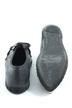 Halbschuhe>PERA Schnürschuhe Größe 38 schwarzsilberfarben