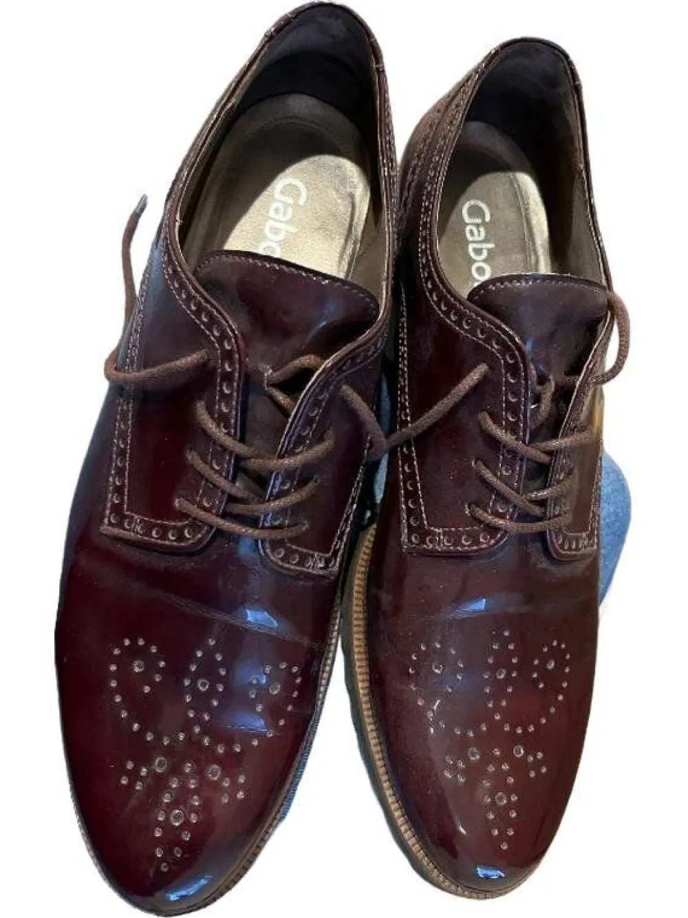 Halbschuhe>Gabor Schnürschuhe Größe 43 rot