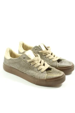 Sneaker>KOAJ Schnürsneaker Größe 37 silberfarbengoldfarben