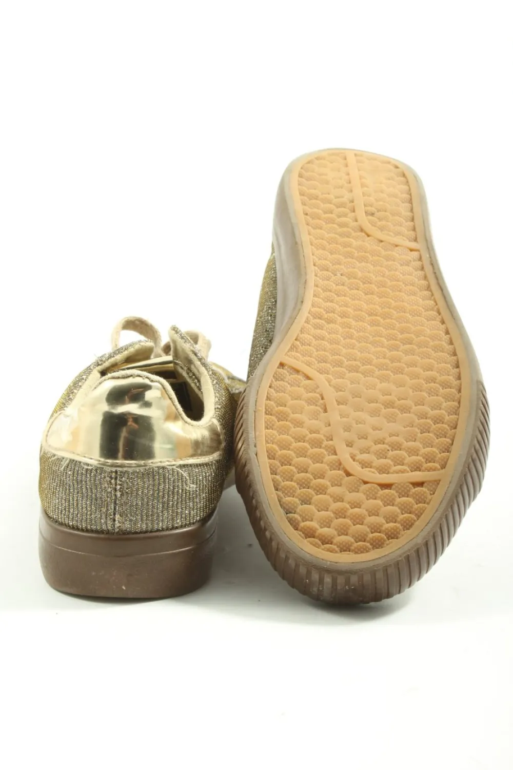 Sneaker>KOAJ Schnürsneaker Größe 37 silberfarbengoldfarben