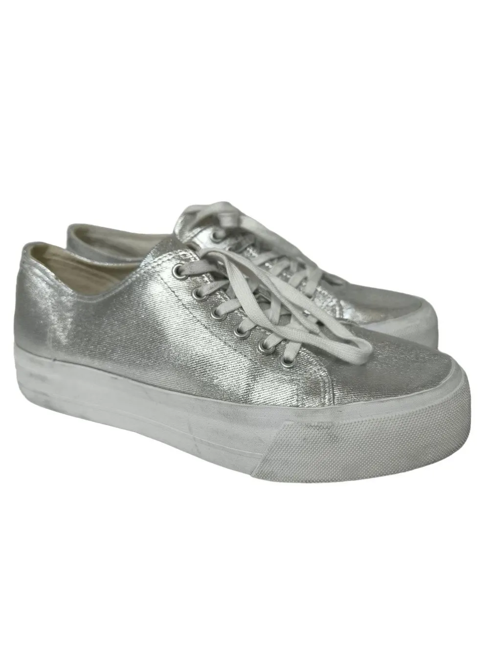 Sneaker>AN OTHER A Schnürsneaker Größe 40 silberfarben