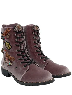 Stiefeletten>Xyxyx Schnür-Stiefeletten Größe 40 lila