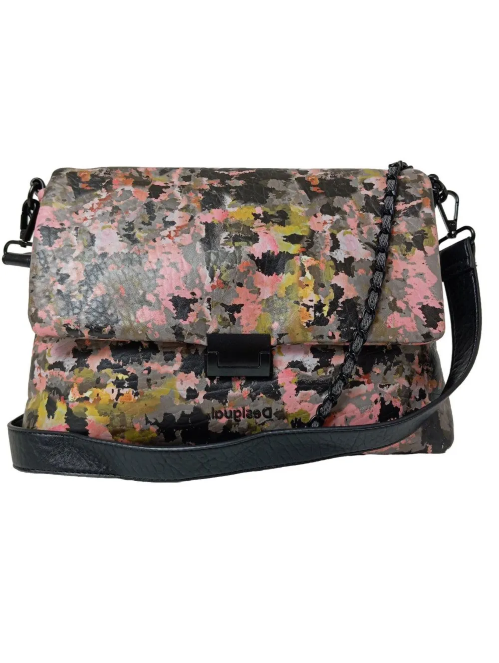 Schultertaschen>Desigual Schultertasche pinkkhaki