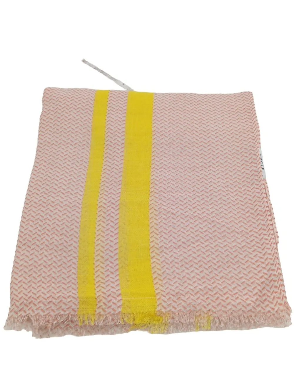 Tücher>Pieces Schultertuch pinkblassgelb