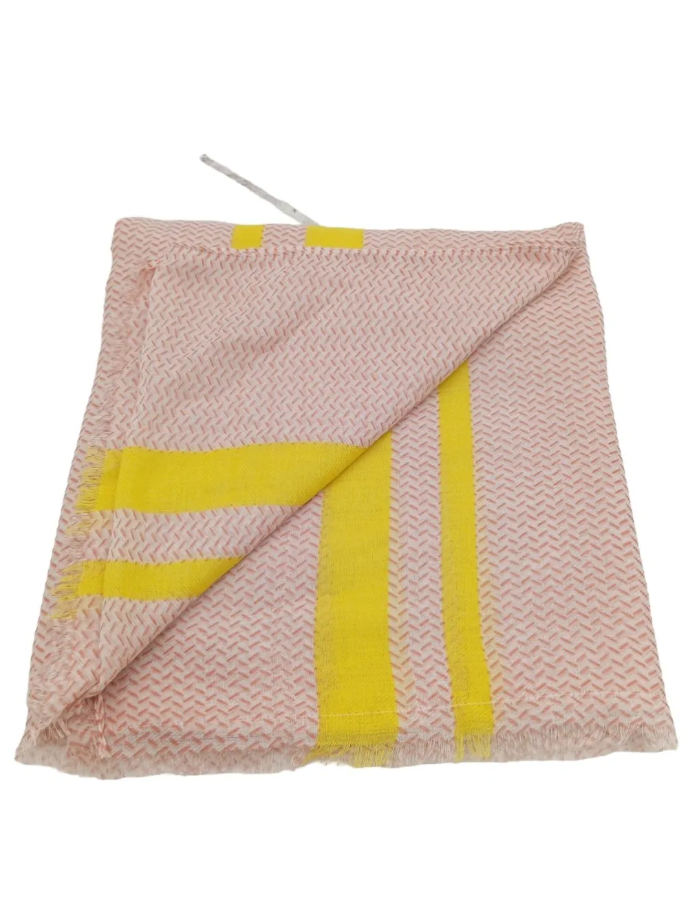 Tücher>Pieces Schultertuch pinkblassgelb