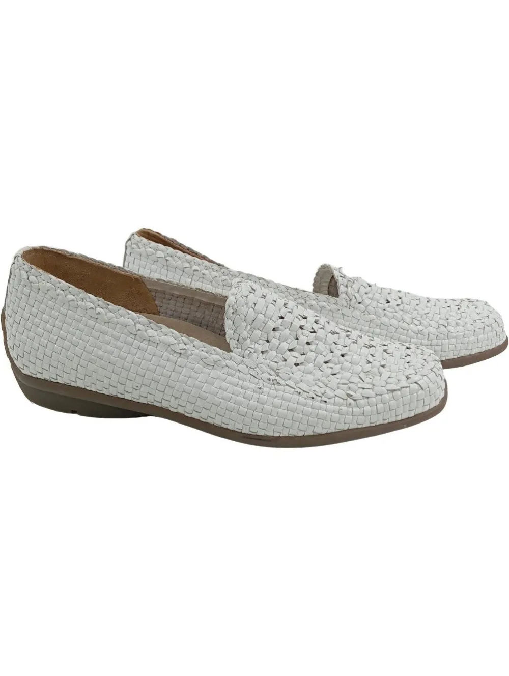 Businessschuhe> Slipper Größe 42 weiß